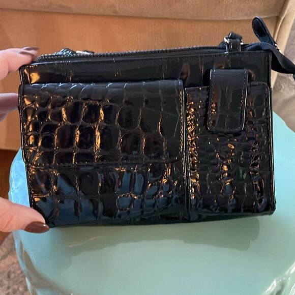 Handbags - Black patent leather mini handbag